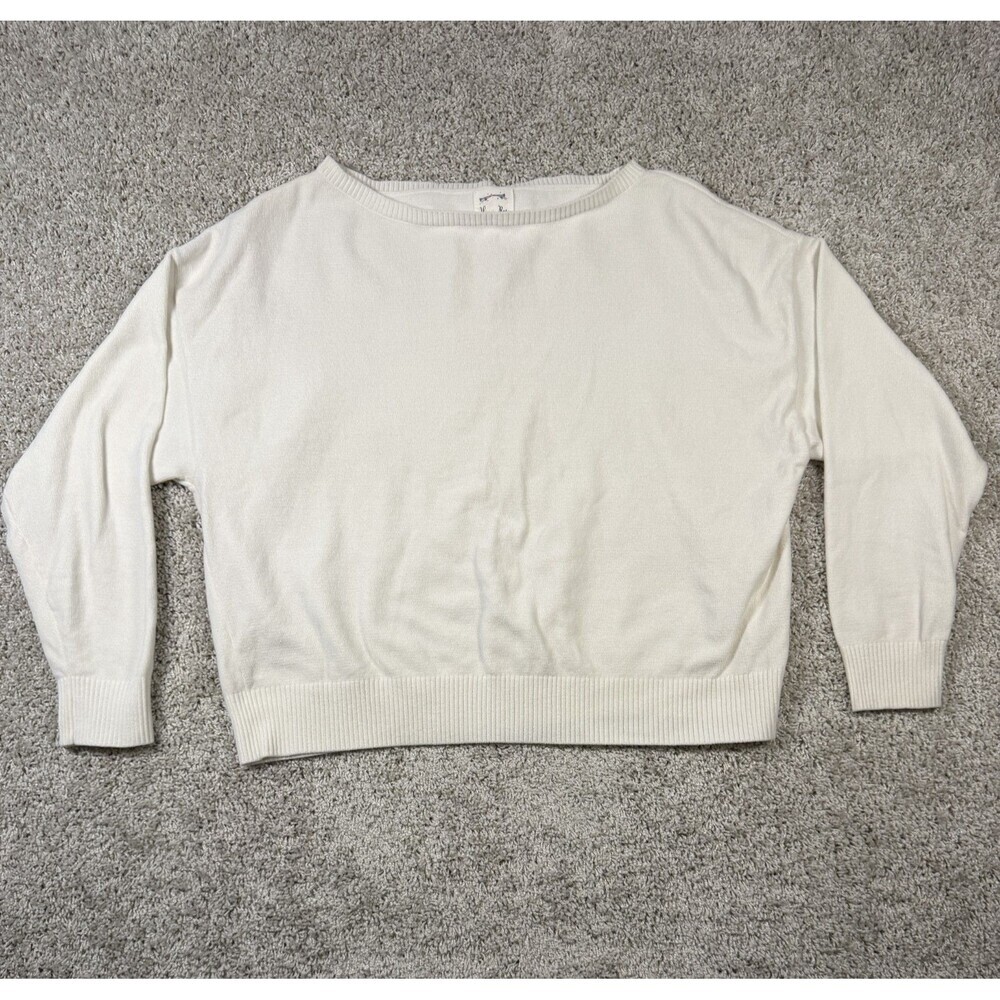 Hippie Rose Womens L Ivory Cream Lightweight Knit Long Sleeve Pullover Sweater